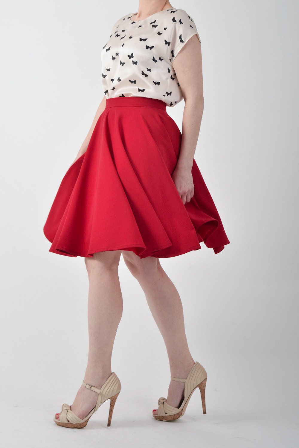 Red circle skirt