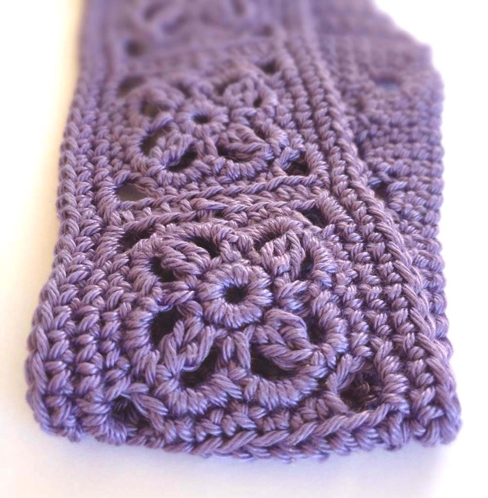 Crochet Headband, Boho Knit Hairband, In Purple, Lavender, Lilac 100%, Cotton
