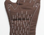 Brown Handmade Oven Glove