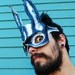 Negative Spliced Bunny Leather Mask