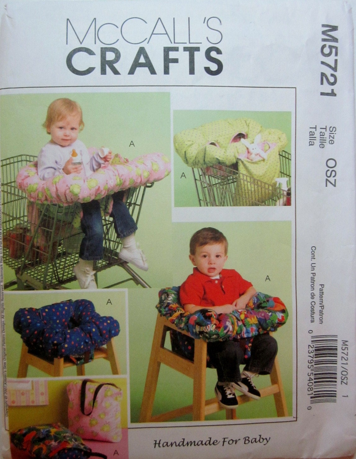 McCalls 5721 Baby Shopping Cart Cover Sewing Pattern