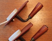 Pair of danish mid century modern bedside lamps in teak