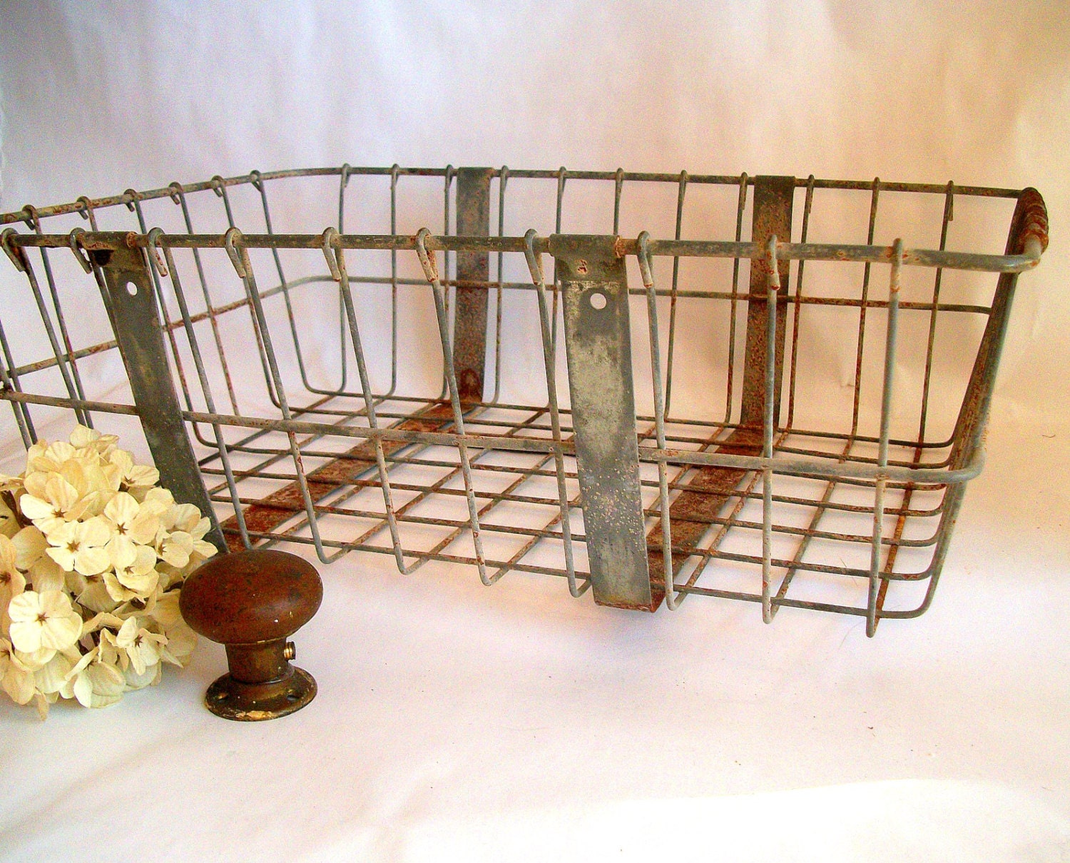 Vintage Industrial Wire Basket