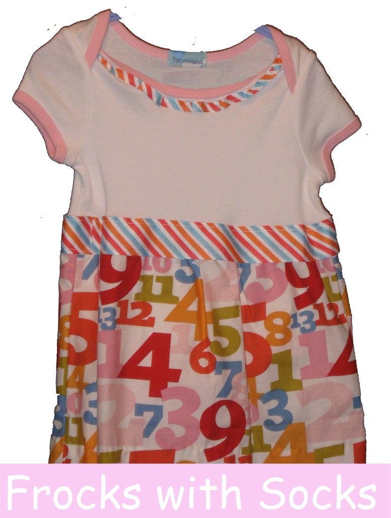 Frocks with Socks Infant Numbers Dress 18 - 24M