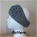 Instand Download to PDF Crochet PATTERN: Knit-Look Headband/Ear Warmer w/Irish Rose