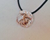 Whimsey Mushroom Trio Pendant in Fine Silver OOAK Handmade