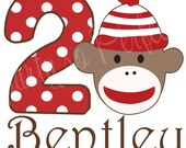 T-Shirt or Onesie Iron-on Transfer - Sock Monkey Printable DIY Il_170x135