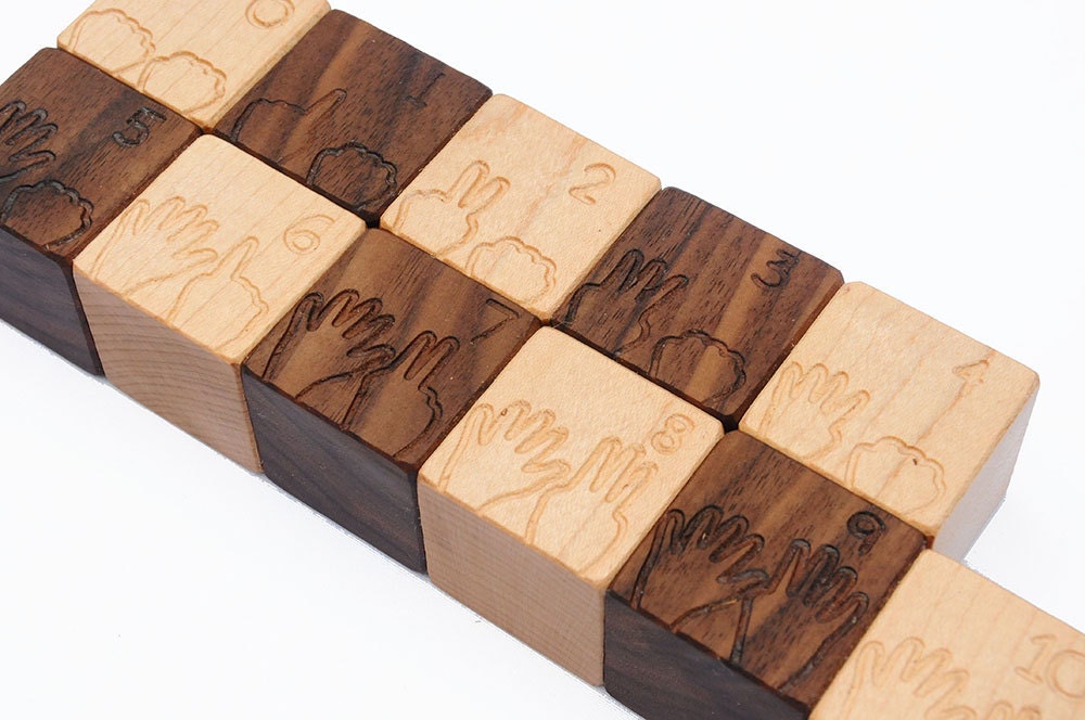 Counting Wooden Blocks With Gift Bag