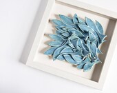 School of Fish, modern wall art, sculptural ceramic tile, nautical, spring home decor, birthday, anniversary, hew home gift by karoArt