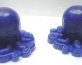 2 Octopus 3D Vegan Soaps - Grape Scent - Calamari Cthulhu Birthday