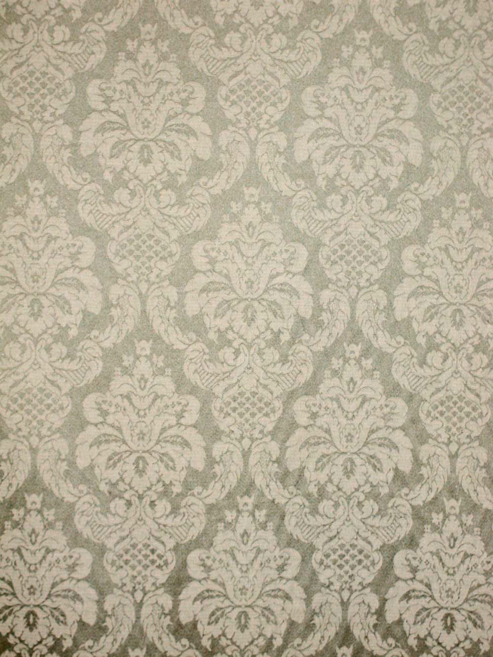 Green and Beige Damask Decorating Fabric - 9.5 Yards Available 55" Wide