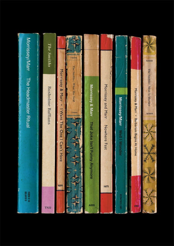 The Smiths 'Meat Is Murder' Album As Books Poster Print Morrissey & Marr Collected Works
