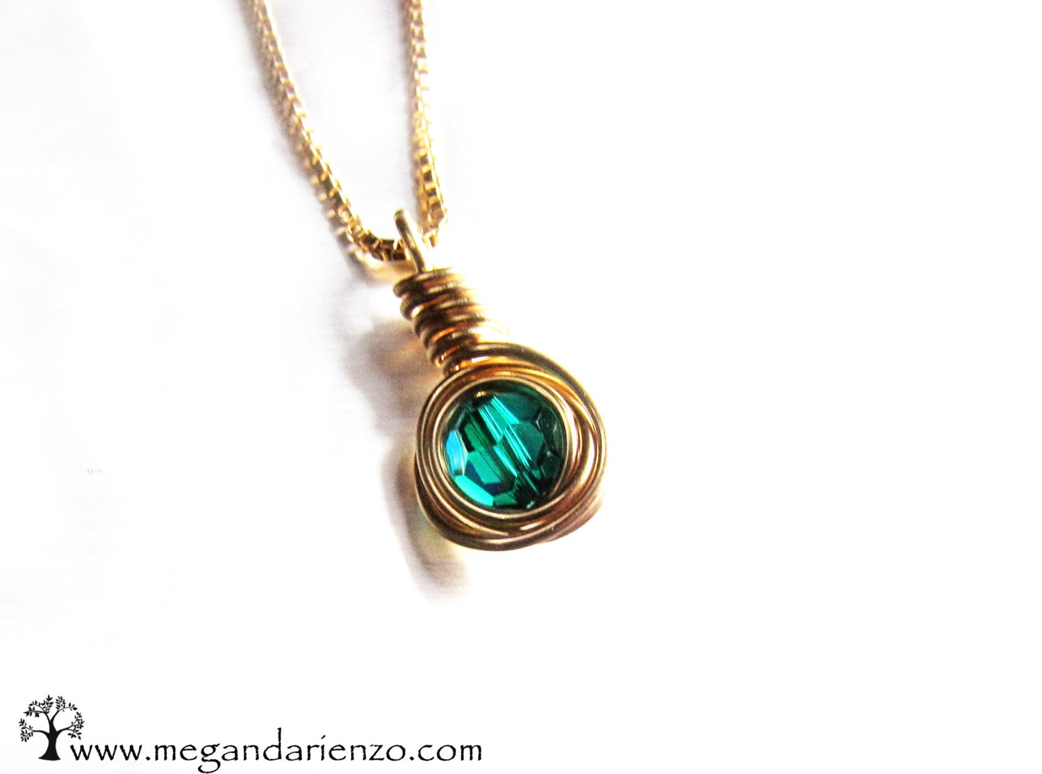 December Blue Zircon Birthstone Necklace - simplicity