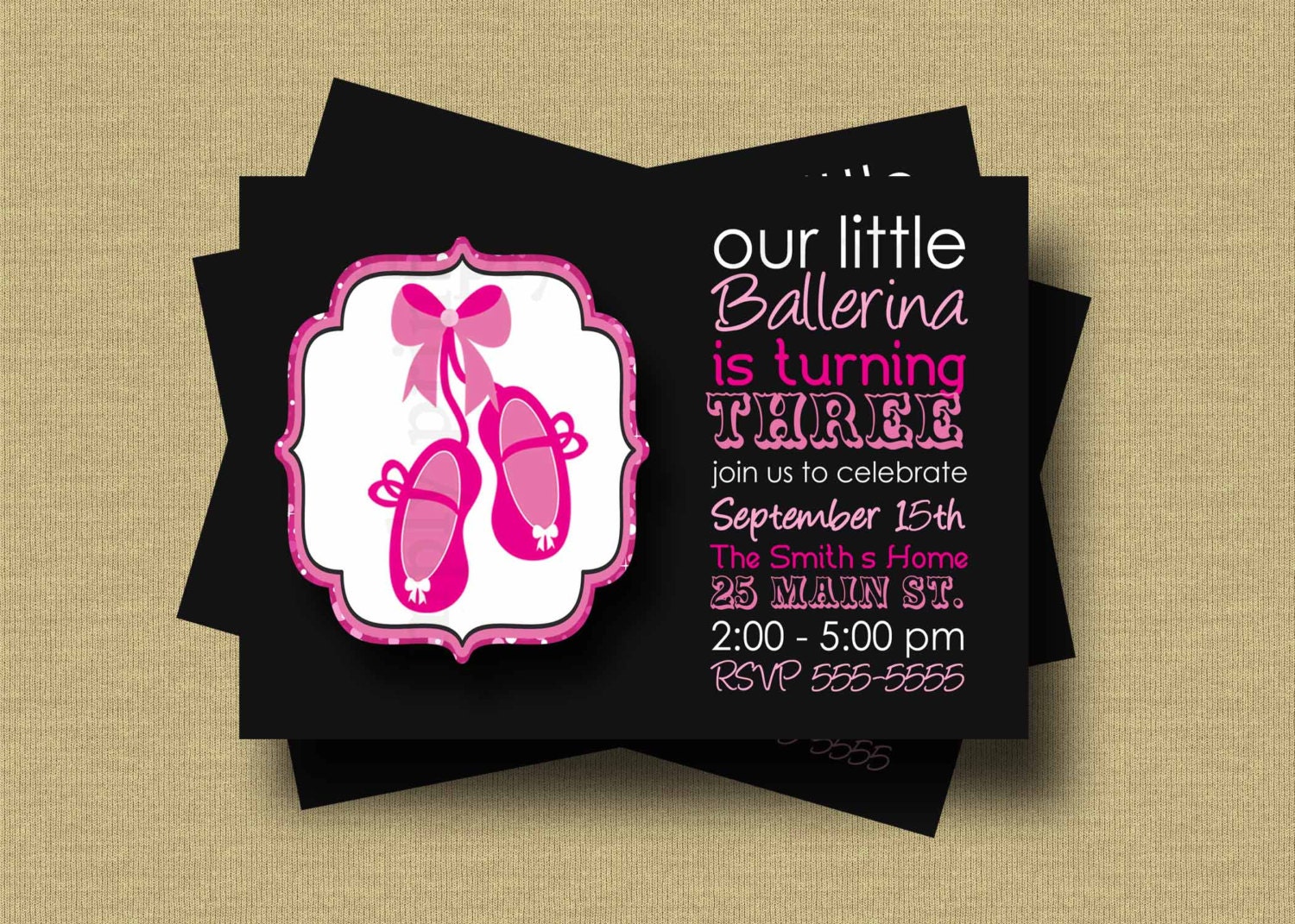Ballerina Birthday Invitation Il_170x135