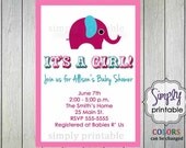 Elephant Baby Shower Invitation Il_170x135