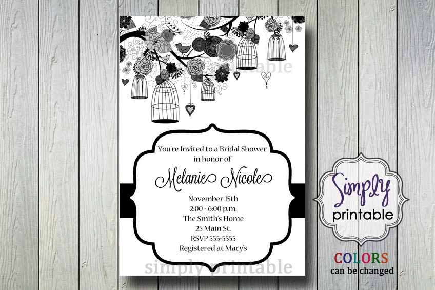 Bridal Shower Invitation Birdcage Flowers Il_170x135