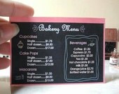 Dollhouse Bakery Chalkboard Menu