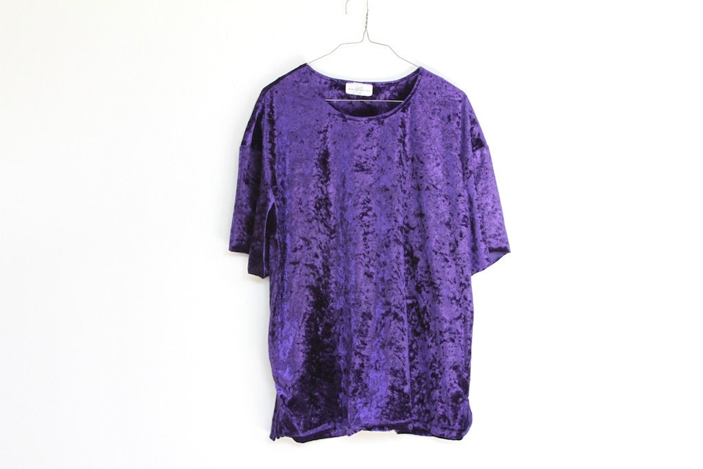 GRAPES, crushed velvet blouse