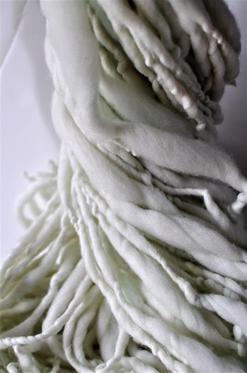 Handspun, Bulky Yarn, Thick and Thin, by Spinning Wheel