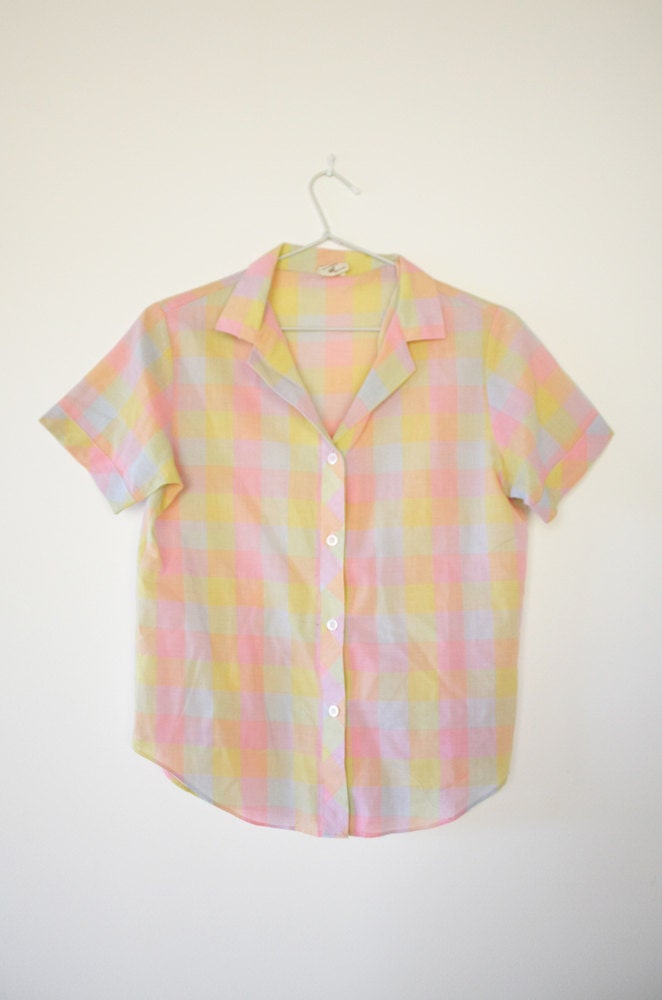 Hip To Be Square Pastel Pop Blouse Soft Grunge