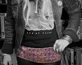 HIP BAG - Fanny Pack - Coachella - Purple and Gold Egyptian Print