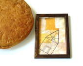 NEW HOME postcard, welcome home, first home owner gift, yellow beige, art card