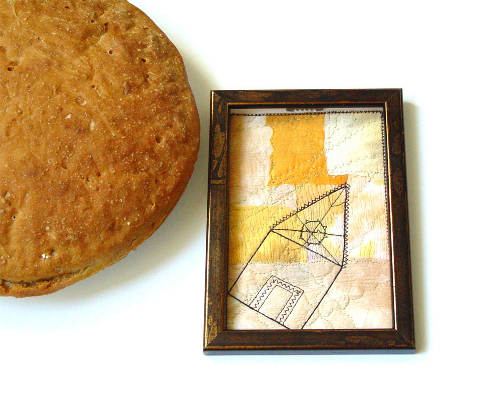 NEW HOME postcard, welcome home, first home owner gift, yellow beige, art card