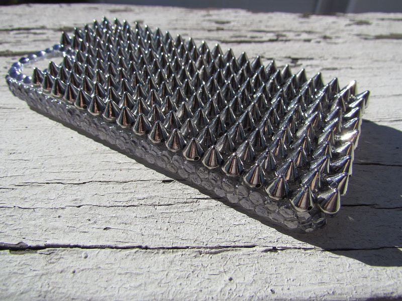 Studded Spikes iPhone 5 Hard Protective Case with High Quality Gray Rhinestones Hipster Grunge Goth Punk Rocker FREE SHIPPING