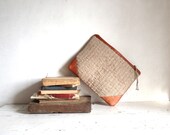 Ipad Carry Case for Work and Office.  Handweave and Leather. Made to Order.  Various Colours Available