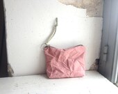 Pink Coin Purse for Girls. Funky  Vintage French Lining. Ready to Ship.  Other colours available