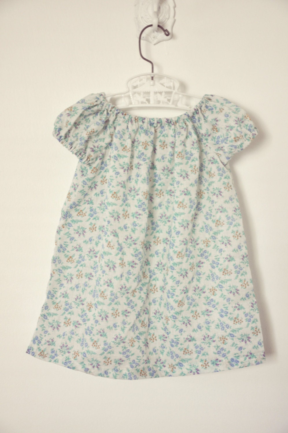 boho vintage floral peasant baby dress.