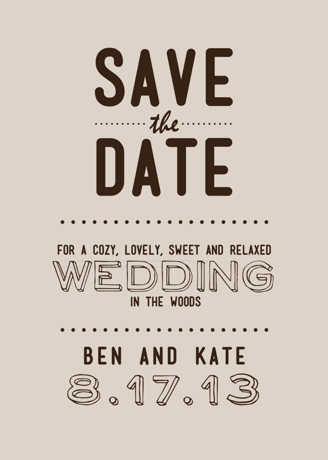 Rustic Woods / Nature Inspired Wedding Collection - Save The Date, Invitation & RSVP Personalized Printable