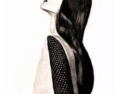 Butterflies - An Elegant Fashion Portrait Illustration - Limited Edition Giclée Print -  A4  OR  8 x10"