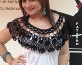 Cleopatra Capelet Shrug Collar Shawl or Bolero Crochet Pattern Size M - XL Pattern by Email