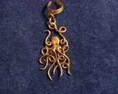 Bronze Octopus Ear Cuff