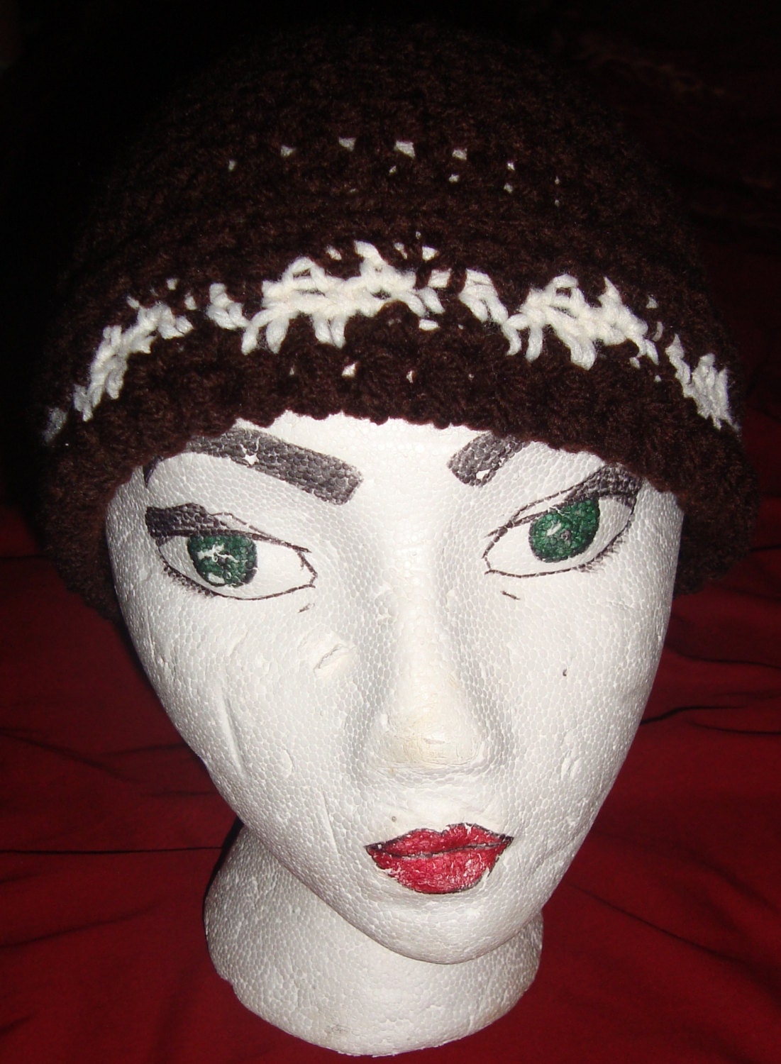 Brown and Cream Skull Cap Crochet