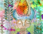 I Feel It All - 10x10" Original Mixed Media painting