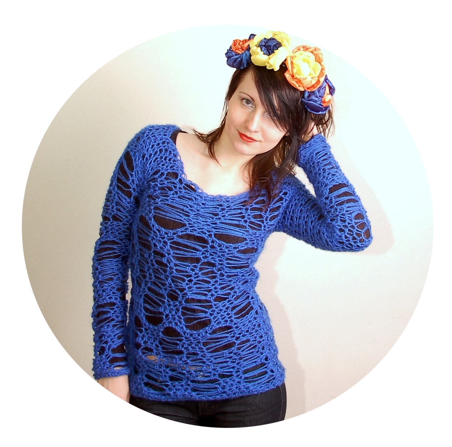 PDF Crochet Pattern - No Stress Sweater - sizes XS/S to 3XL - Womens Crochet Sweater Pattern free photo tutorial bonus instant download