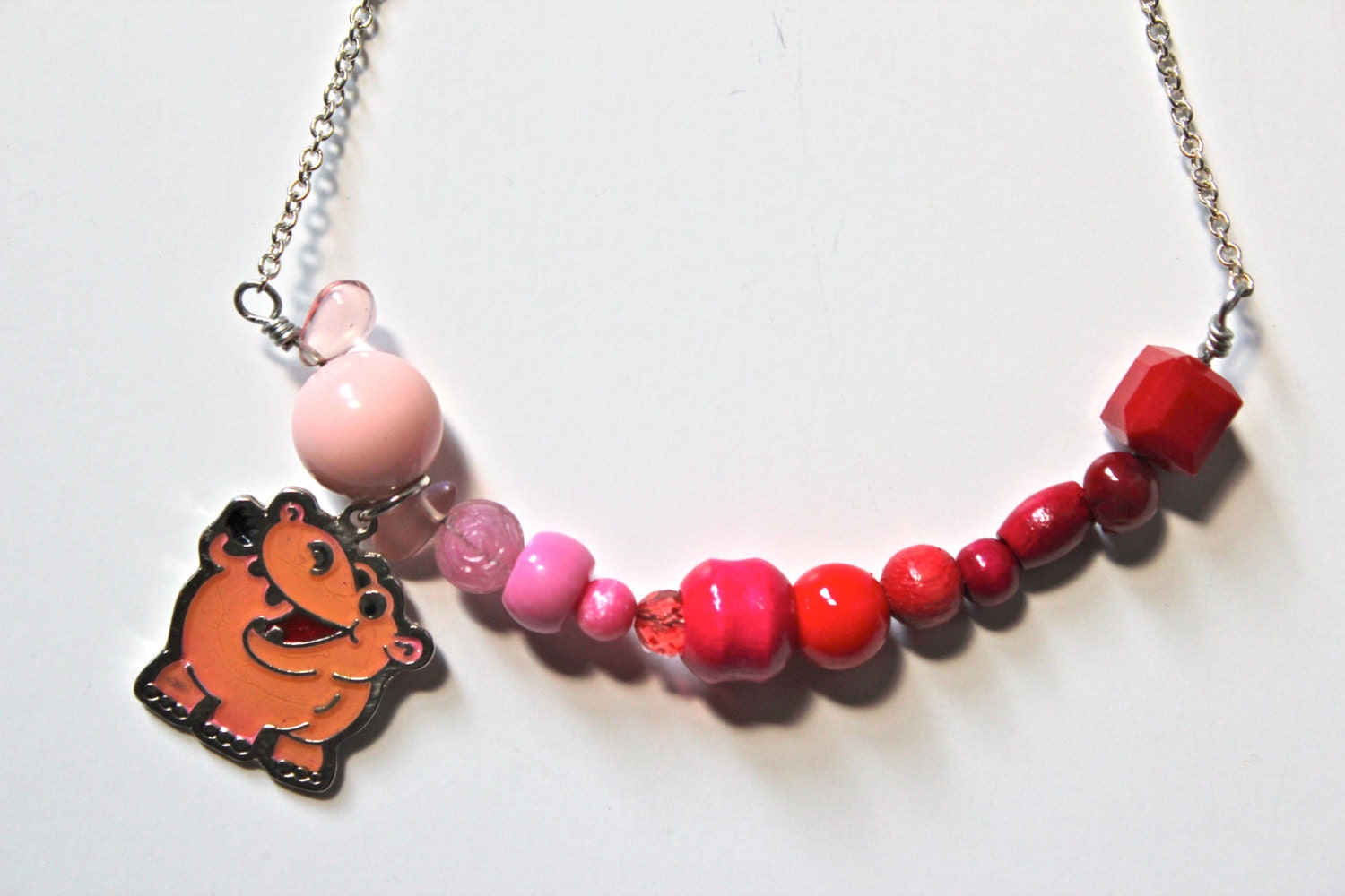 Pink Hippo Necklace