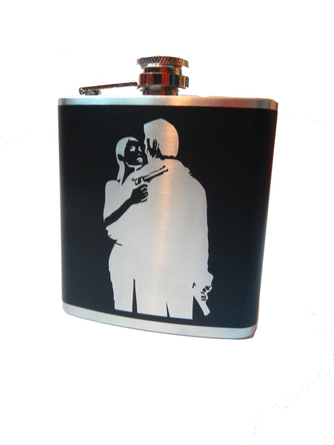 Gangster Flask- alcohol, liquor, booze, wedding, bridal party, hip pocket- Personalized Custom - YOU pick COLOR, SIZE