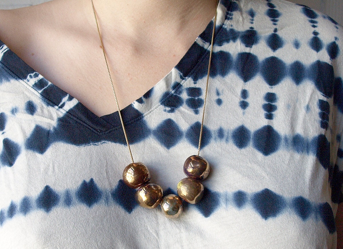 Glint: Ceramic Bead Necklace