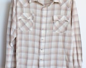 SALE / / / Vintage Levis Plaid Western Shirt Mens size Extra Large XL Unisex Womens Pearl Snap