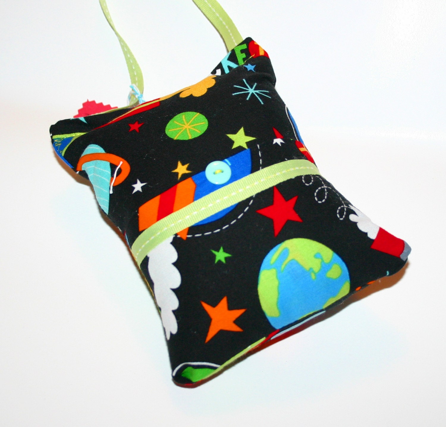 Stars Tooth Fairy Pillow Homemade Designer Fabric  - By Jennifer Star