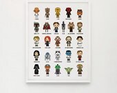 Cute Star Wars Alphabet A-Z Poster 11x16 on A3