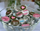 Bridal Shower Hershey Kiss Labels- Pink and Brown- print your own Il_170x135