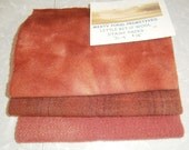 WOOL STASH PACK  Hand Dyed and Textured Wools for Rug Hooking, Penny Rug, and Applique  Prim Reds