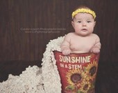 Lemon Yellow  Hydrangea Garland Headband  - Newborn Baby to Adult - Felt Flower Crown