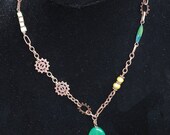 Luck of the Irish Green Agate Pendant Necklace