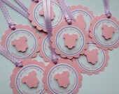 Pink and Lavender Baby Girl Baby Shower Favor Tags - It's A Girl Il_170x135