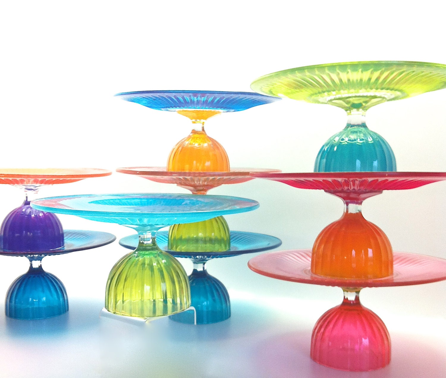 10" Cake Stand Hand Painted in Your Choice of Colors
